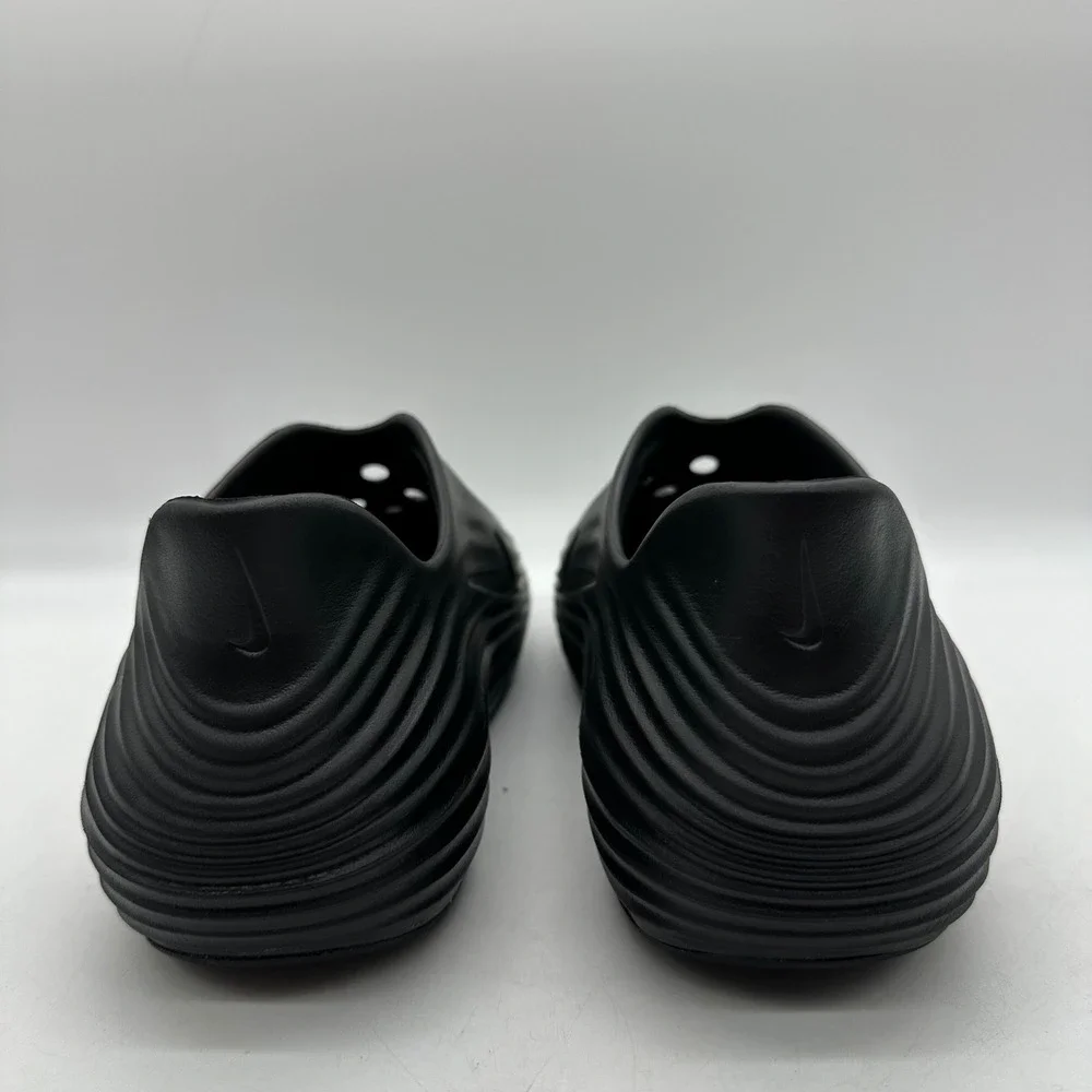 Nike HV5060-001 Mens 12 ReactX Rejuven8 Triple Black Slip On Foam Recovery Clog